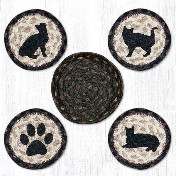 Capitol Importing Co 5 in. Porch Cat Coaster Set 29-CB313PC